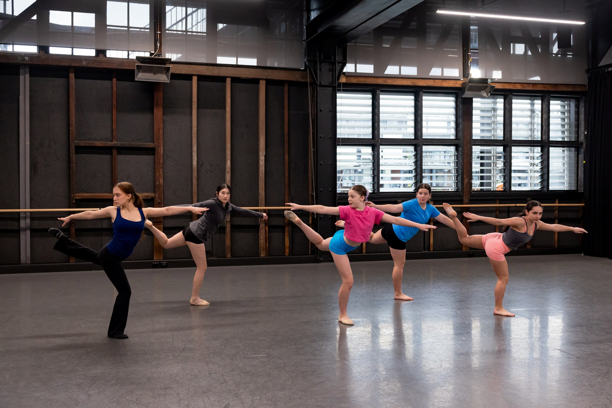 Young girls dancing in studio 2