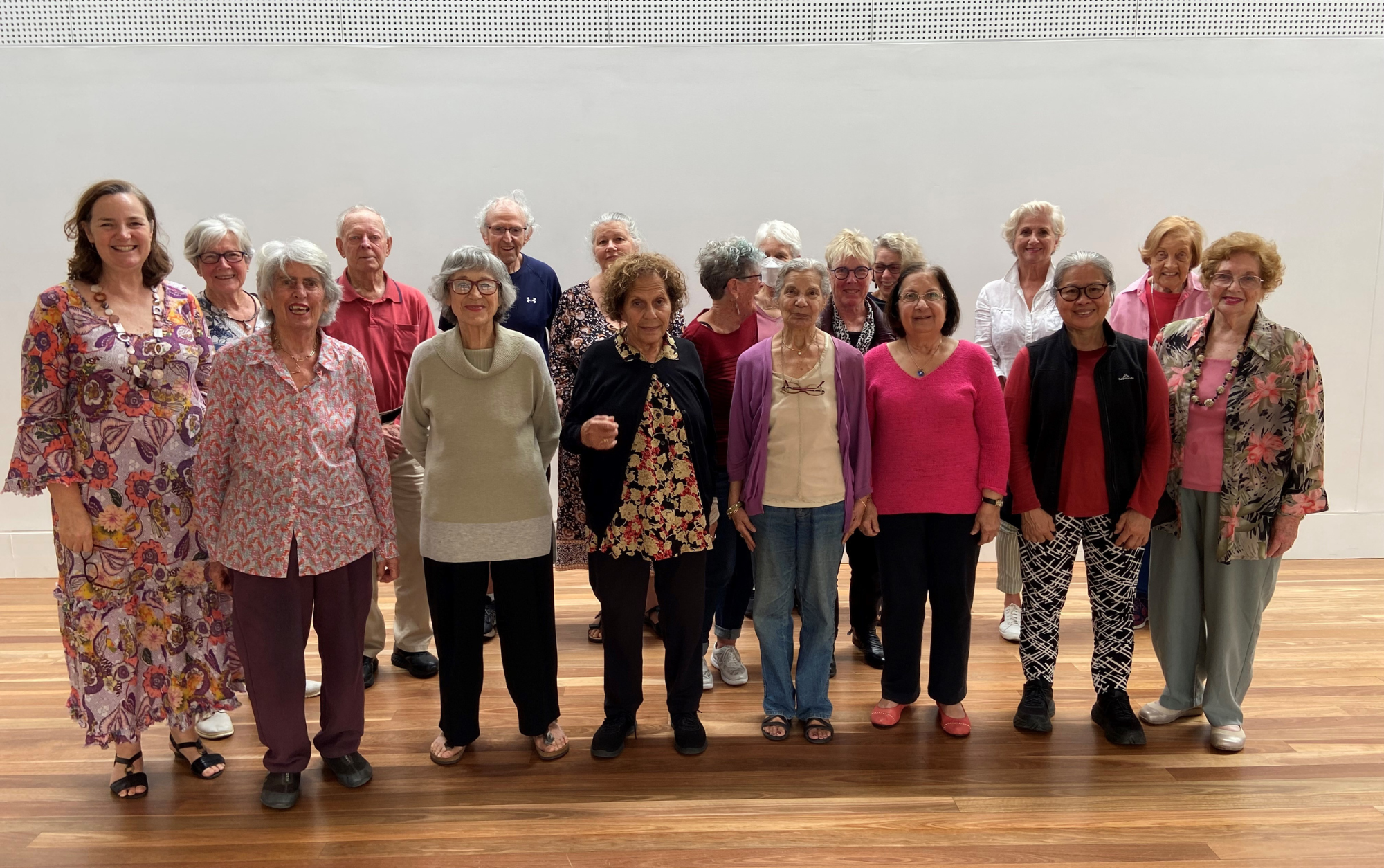 A group of elderly singers in choir group