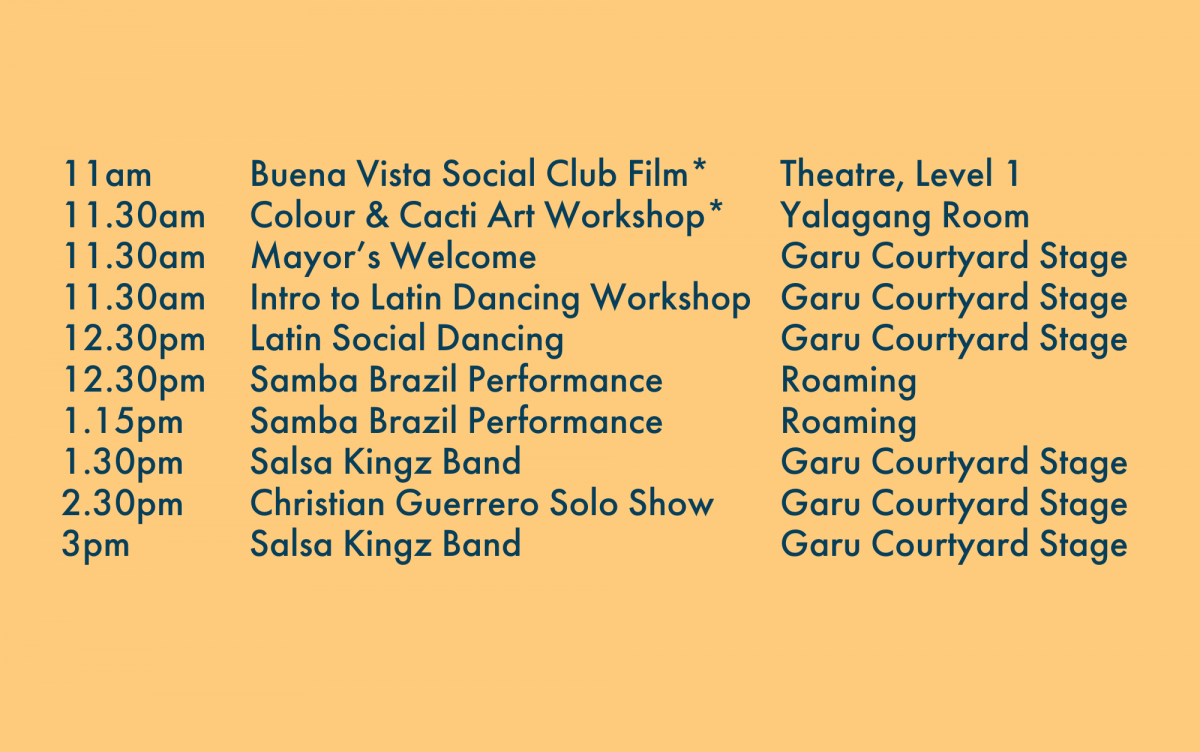 Bondi latin fiesta schedule