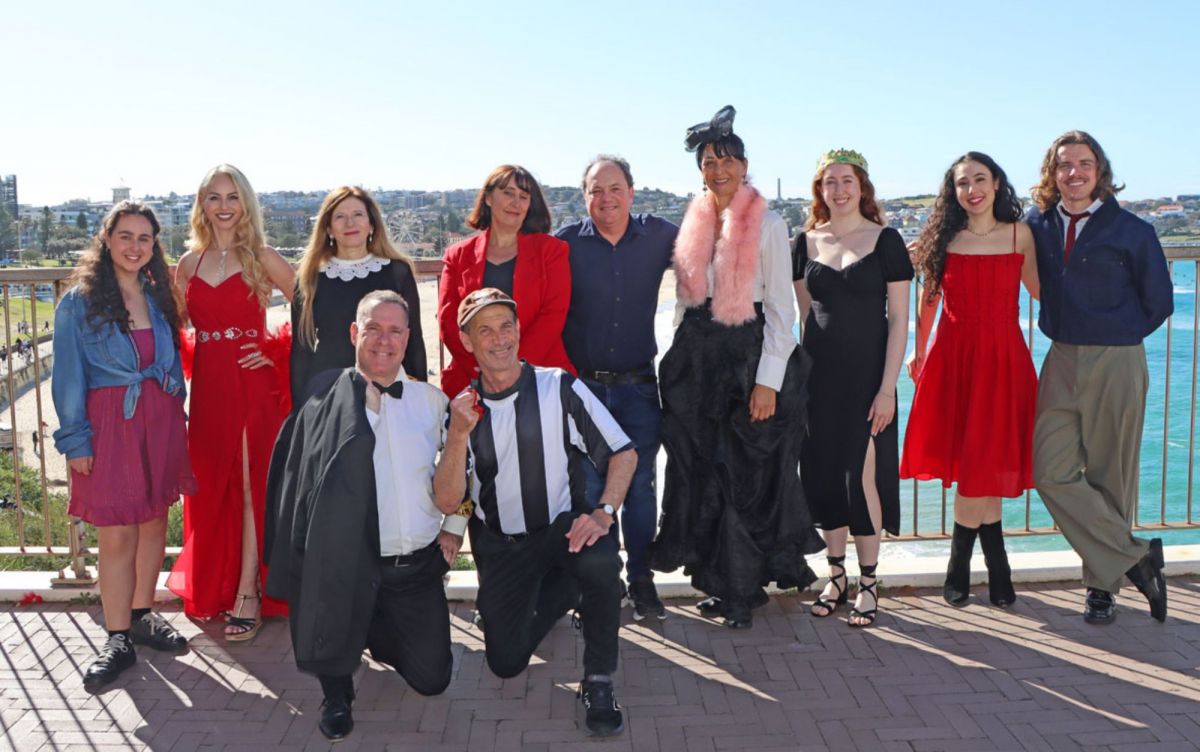 Full cast photo taken overlooking Bondi Beach from Ice bergs lookout area