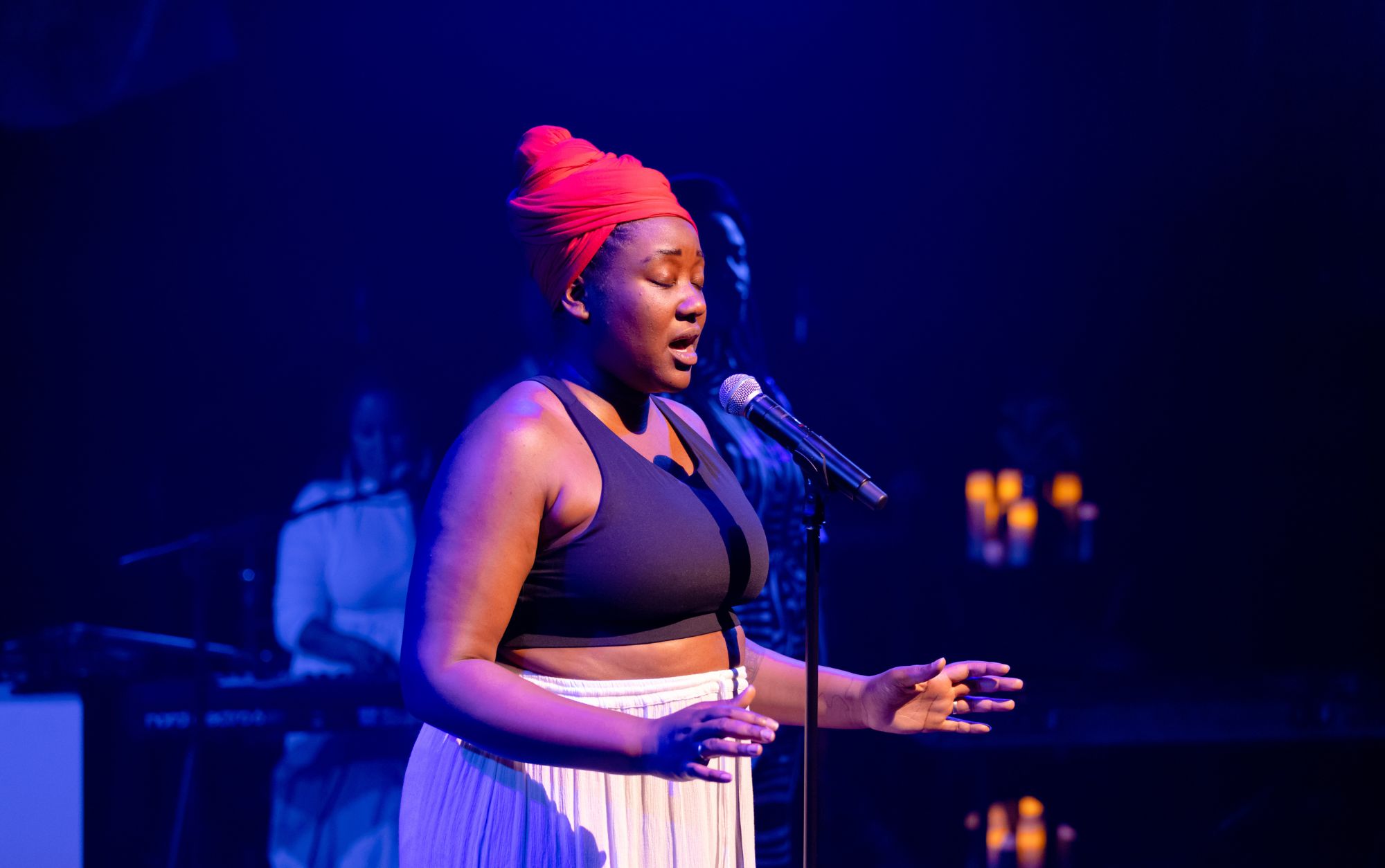Nancy Denis singing and performing