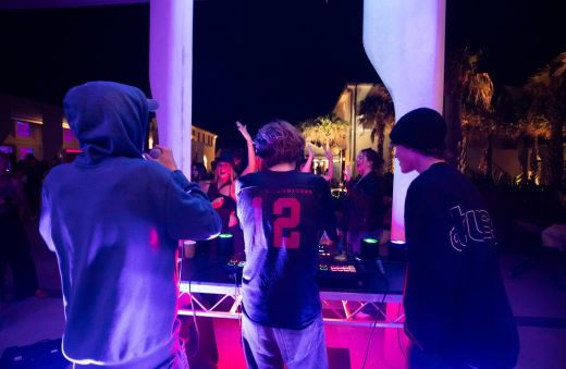 3 boys djing - evening time - Pavilion courtyard