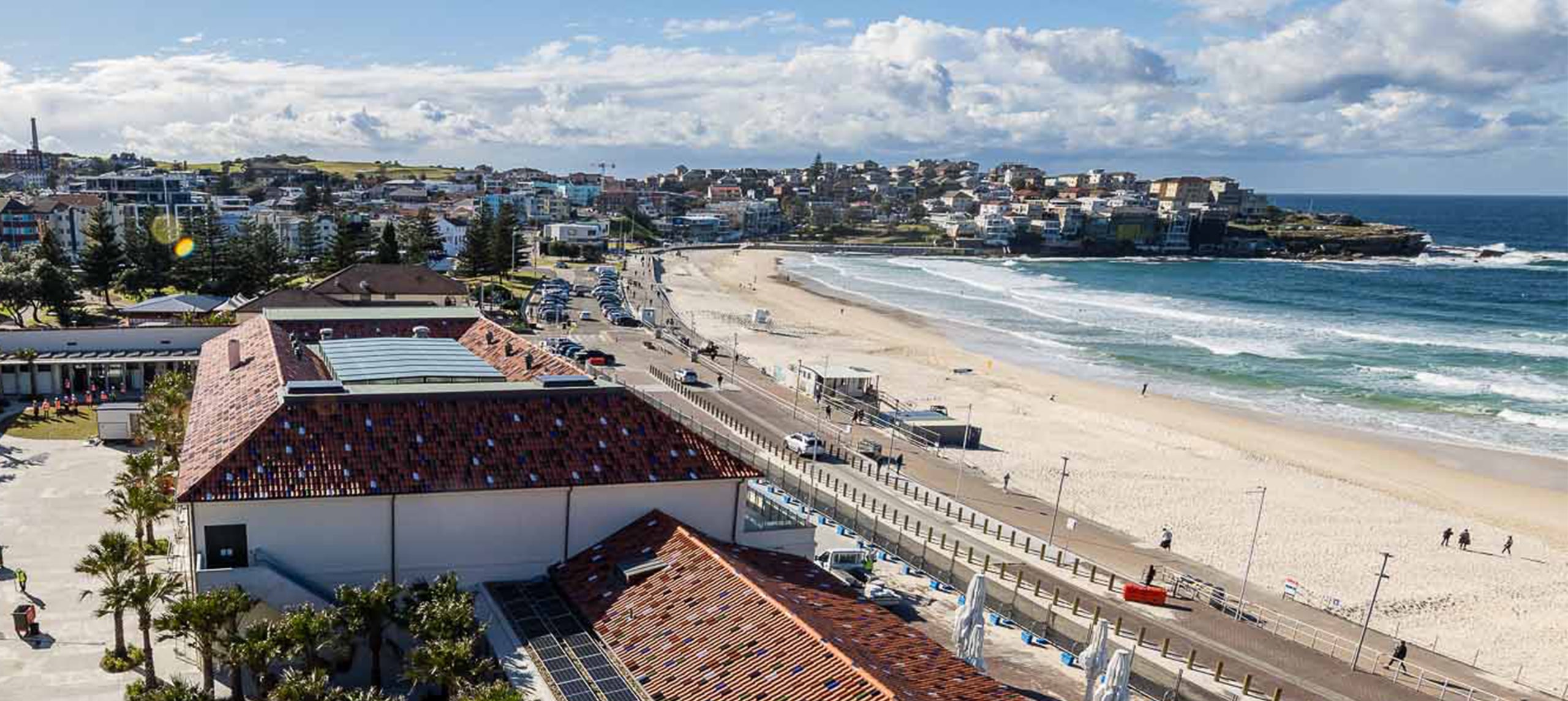 View of Bondi Pav, beaches and parking 