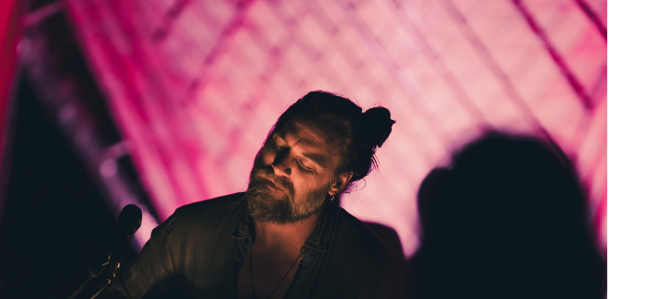 Purple lit background